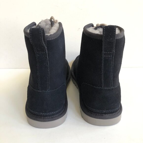 UGG MEN HARKLEY WATERPROOF NEW NAVY SHEARLING SUEDE BOOTS US 8 / EU 41 / UK 7 - Picture 4 of 6